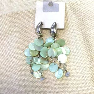 Free People Mother Of Pearl Dangling Earrings NEW